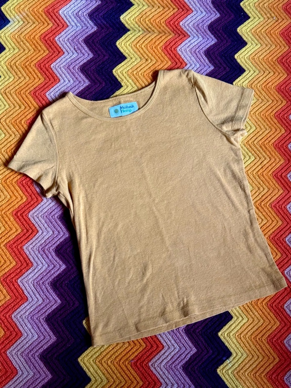 Mollusk Hemp Ribsy Tee - Mustard Yellow